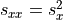 s_{xx} = s_x^2