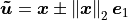 \bm{\tilde{u}} = \bm{x} \pm
\norm{\bm{x}}_2 \bm{e}_1