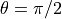 \theta = \pi/2