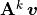 \mathbf{A}^k\,\bm{v}