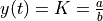 y(t) = K = \frac{a}{b}