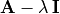 \mathbf{A} - \lambda\,\bf{I}