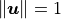 \norm{\bm{u}} = 1