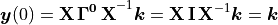 \bm{y}(0) = \mathbf{X\,\Gamma^0\,X}^{-1}\bm{k}
= \mathbf{X\,I\,X}^{-1}\bm{k} = \bm{k}