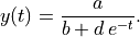 y(t) = \frac{a}{b + d\,e^{-t}}.