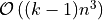 \mathcal{O}\left((k - 1)n^3\right)