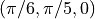 (\pi/6, \pi/5, 0)